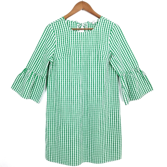 crown & ivy Dresses & Skirts - Crown & Ivy Green Gingham Bow Back Dress